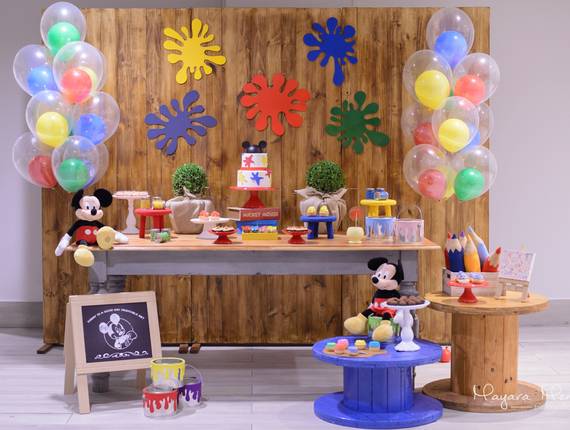 Decoração de festas de Decoração - Mickey Artista Plástico Por Alessandra Bavaresco