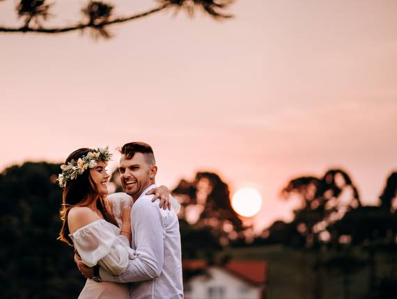 Casal de Pré Wedding no campo - Jéssica e Robson