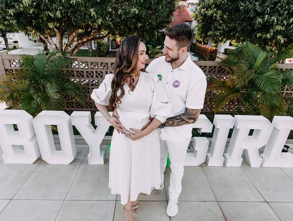 Gestante de Chá Revelação Sayanne e Wilson