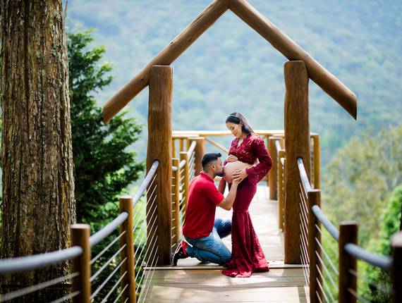 Ensaio Gestante de A doce espera de Joaquim