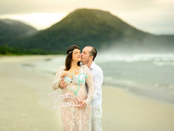 Ensaio Gestante de À espera de Maria Laura