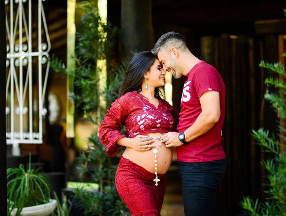 Ensaio Gestante de À espera de Thomas