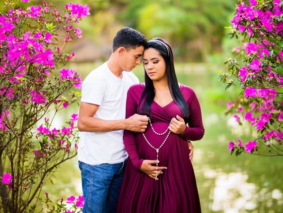 Ensaio Gestante de À espera de Luiza