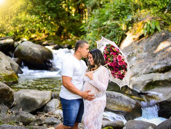 Ensaio Gestante de À espera de Heitor