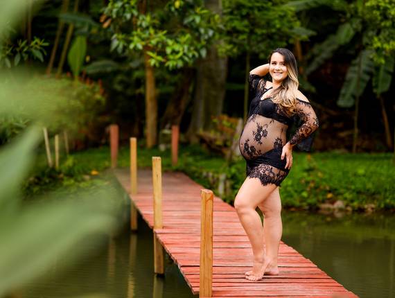 Ensaio Gestante de A doce espera de Liz