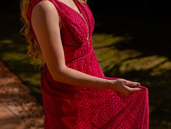 Festa locacao de Vestido Pink Tule poá