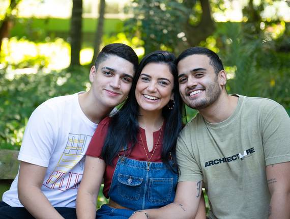 Ensaio de família de Carla & Matheus & João Pedro