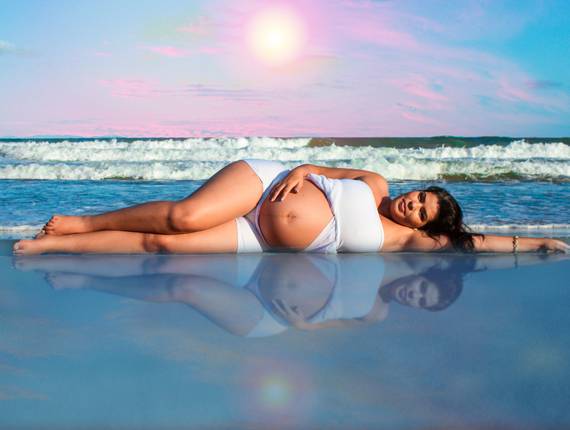 Ensaio Gestante de Ensaio Gestante na Praia