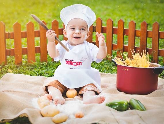 Ensaio Infantil de Ensaio Mini Chef Isaac