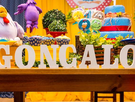 Aniversário Infantil de Festa de primeiro ano do Gonçalo