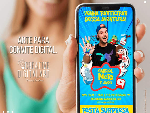 Convite Digital de Grabriel 7 anos