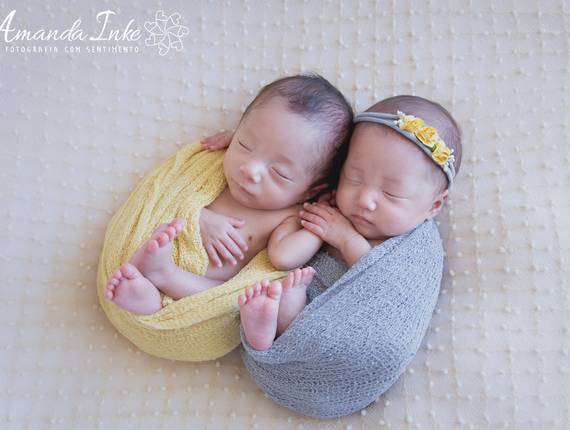 Newborn de Manuela e Miguel - 58 dias