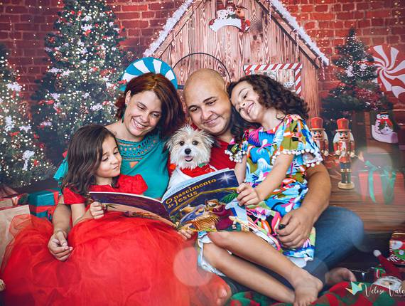 Família e crianças de Ensaios de Natal - família Veloso Valentim