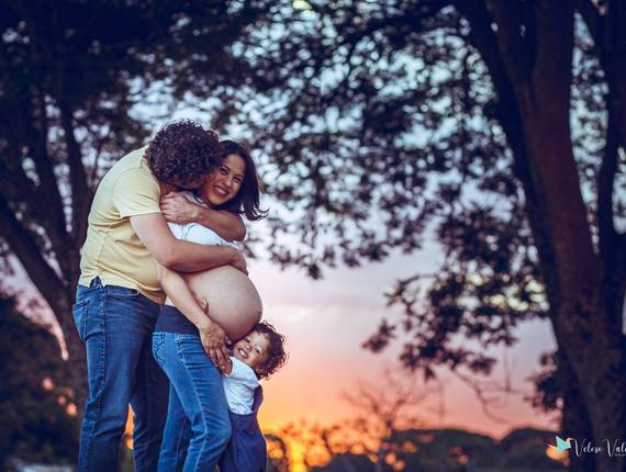 Gestante de Tem bebê no forno! ensaio gestante