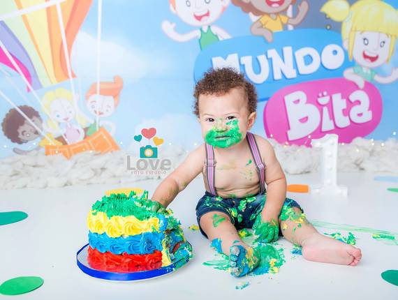 Smash The Cake - Menino de Smash The Cake do Thomas - 1 aninho