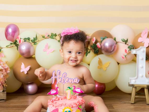 Smash The Cake - Menina de Smash The Cake da Helena - 1 aninho