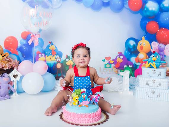 Smash The Cake - Menina de Smash The Cake da Milena - 1 aninho
