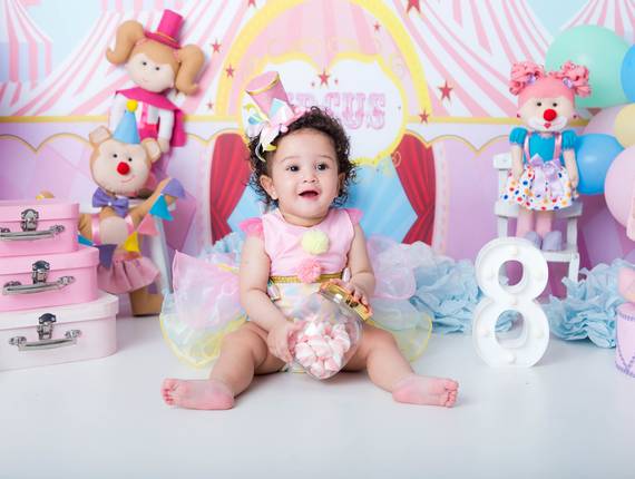 Acompanhamento mensal menina de Melinda Flor 8 meses