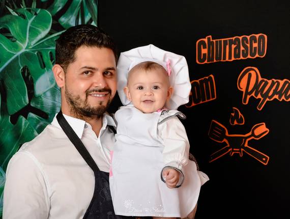Ensaio família  de Churrasco com o papai - Especial dia dos pais
