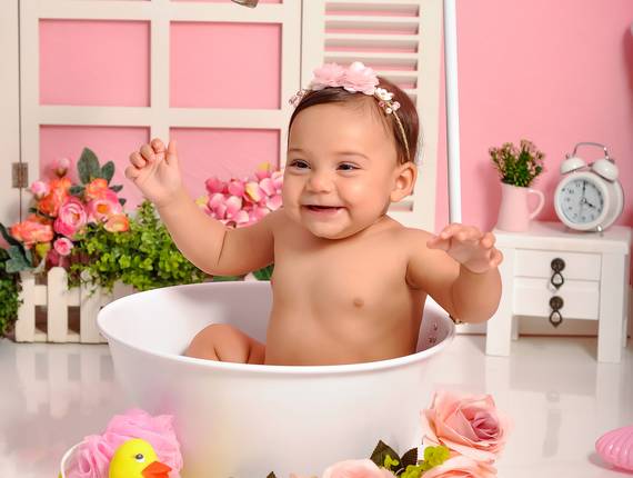 Book Infantil de Helena - Cenário de banho