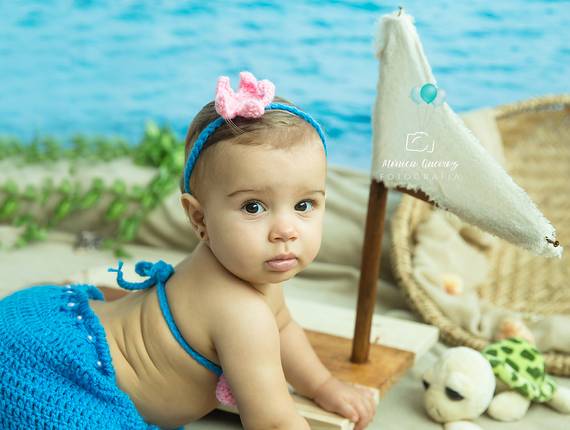 Sessão Kids de Ensaio de Uma Pequena Sereia