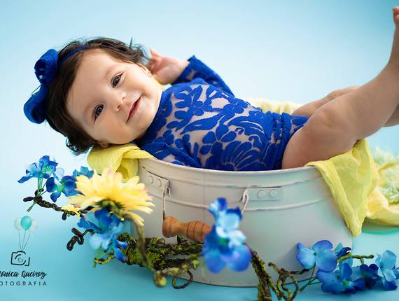 Sessão Kids de Ensaio fotográfico 2 meses - Isa