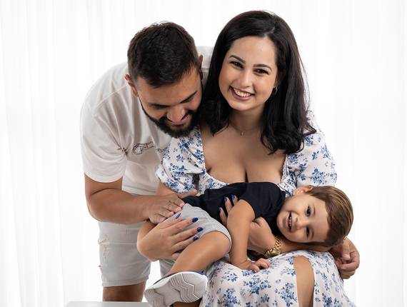 Família de Joaquim, Fernanda e Junior