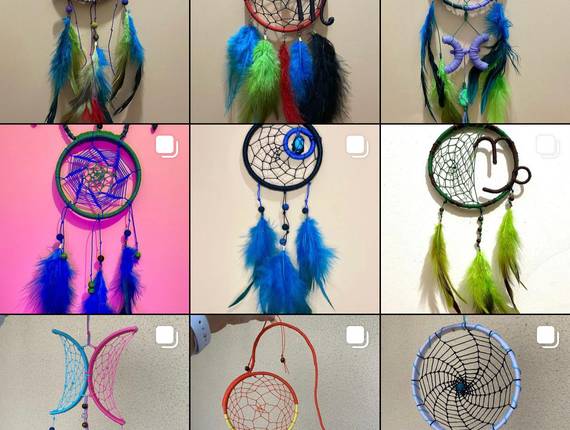 Macrame de caça sonhos signos