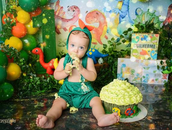 Smash the cake de smash guilherme dinossauro baby