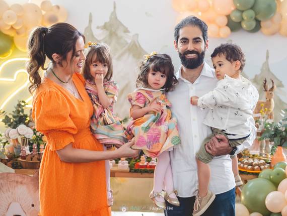 Fotografia Festa Infantil de Trigêmeos - 2 anos - Moema - SP