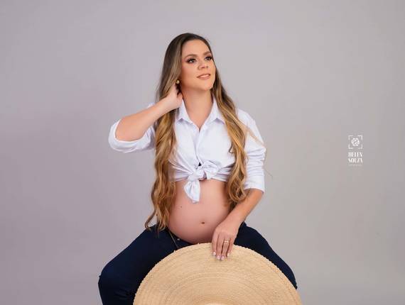 Gestante Estúdio de Gabi a doce espera de Isabela
