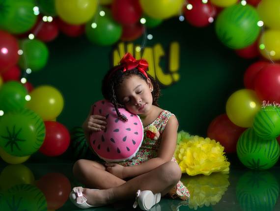 Cake smash de Pré festa Manu 5 anos ( Magali )