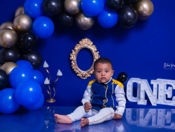 Cake smash de Ensaio pré festa - Hiago ( Mickey realeza )