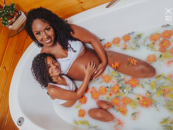 Gestante Estúdio de Camila a doce espera de Isaac