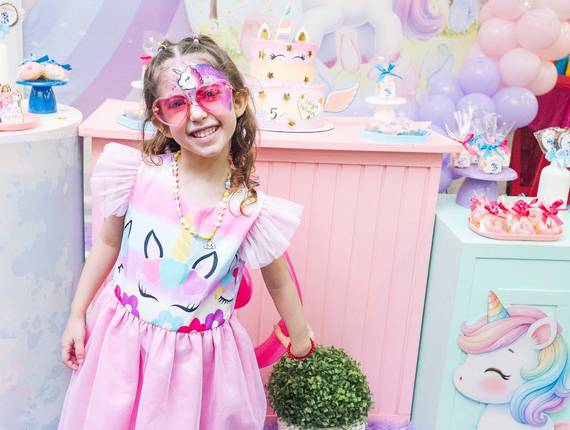 Aniversário Infantil de Luiza faz 5 anos - Tema Unicórnio 