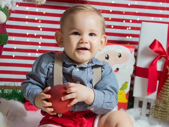 Ensaio Infantil de Davi - Ensaio Natal