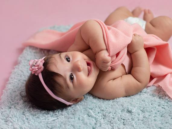 Ensaio Infantil de Giovanna - 3 meses - Acompanhamento