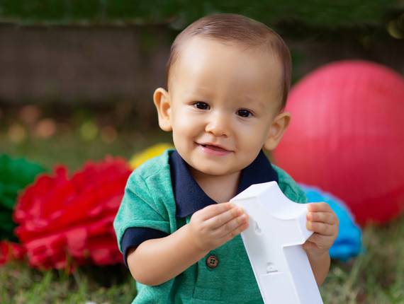 Ensaio Infantil de Gustavo 1 ano - Smash the cake