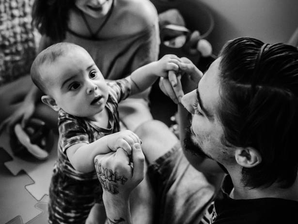 Família de Seis meses do Bê