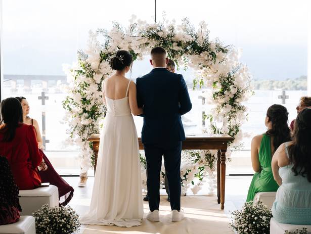 Casamento na Praia  de Casamento na Marina em São Vicente - SP