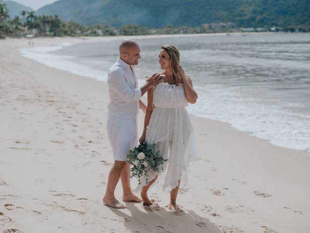 Ensaio Familia de Ensaio Bodas de Casamento na Praia de Tabatinga