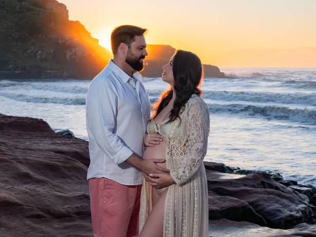 Ensaio Praia de Gabi Zanferrari e Amauri Valente