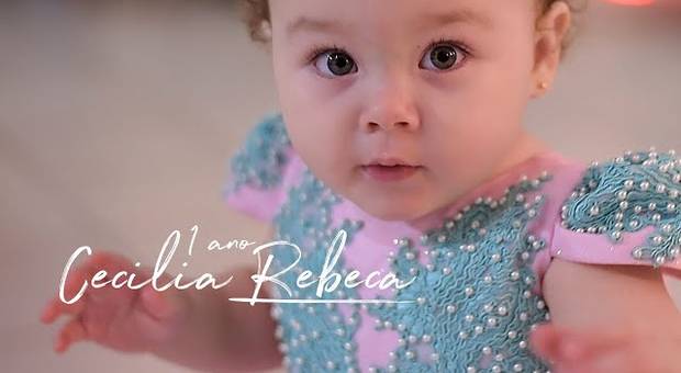 Filme dos Pequenos de Primeiro aninho Cecilia Rebeca