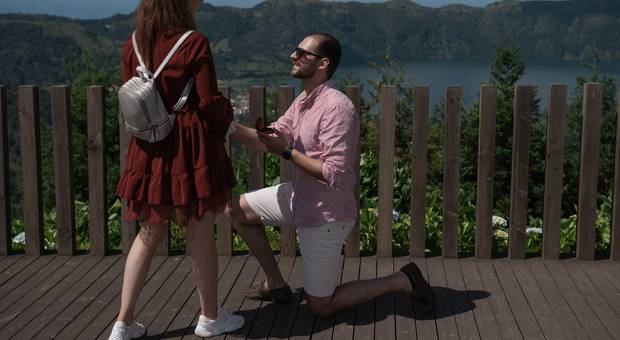 Namorados  de Catarina & Luis.Pedido de casamento em Sao Miguel