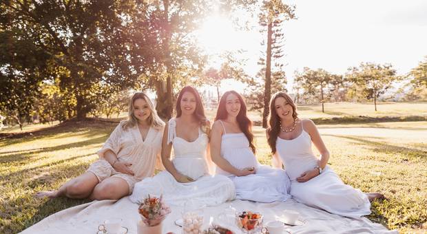 Doce espera de Amigas gestantes
