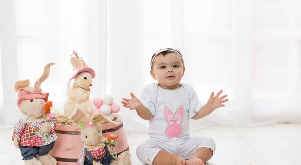 KIDS de Mini ensaio de Páscoa - Bella