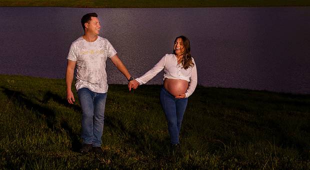 Gestante de Tainara e Mauro