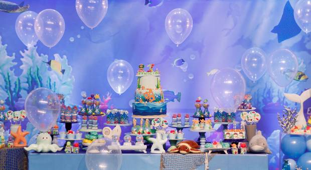 Festas de 1 ano Benicio - Tema Fundo do mar