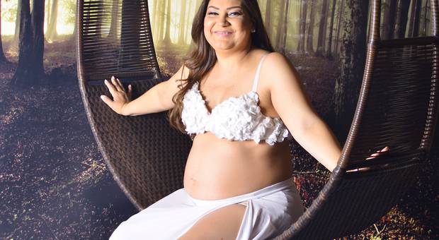 Gestante de Ensaio Gestante Eliana