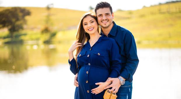 Ensaio de Casal de Mariane, baby Théo e Renan